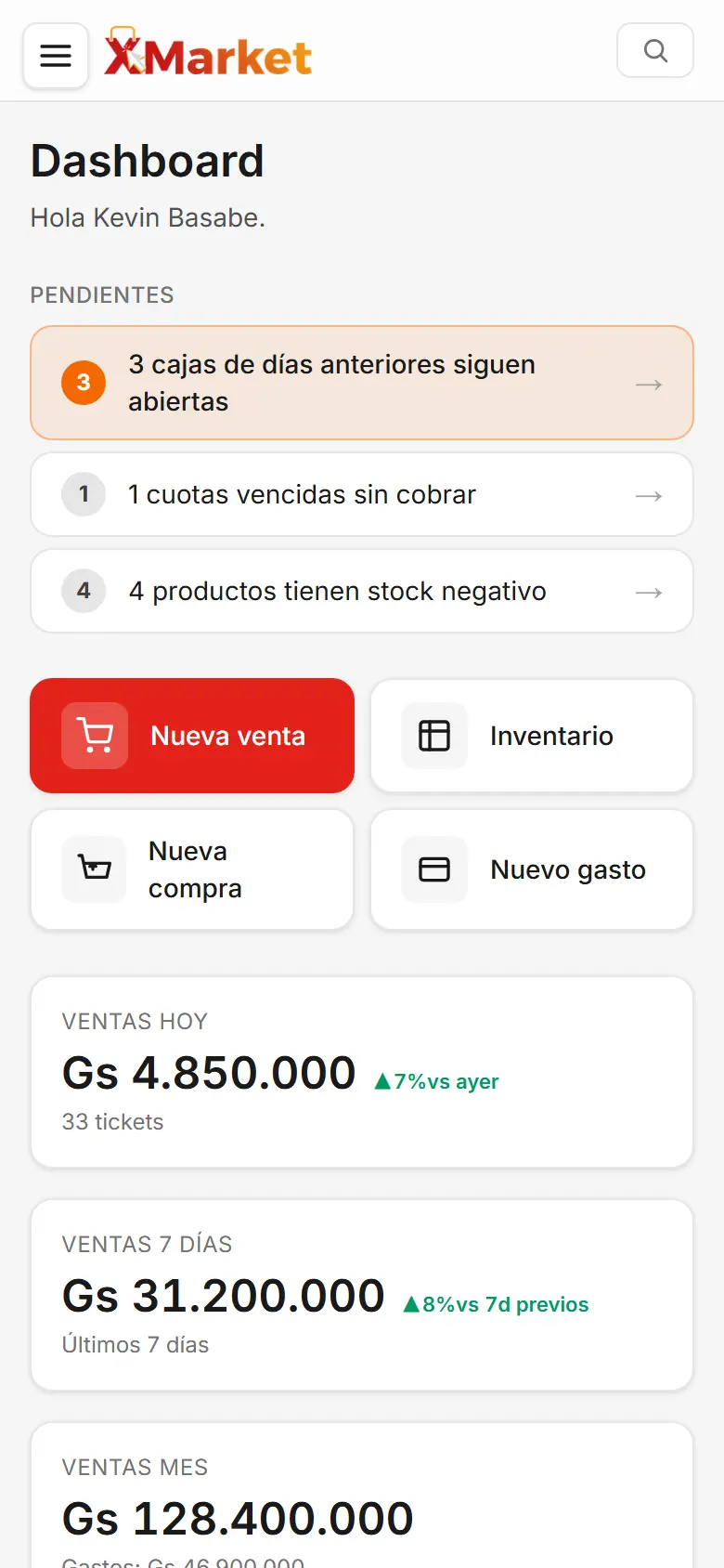 El menú del sistema con la sección XDelivery y el formulario para convertir una venta en envío